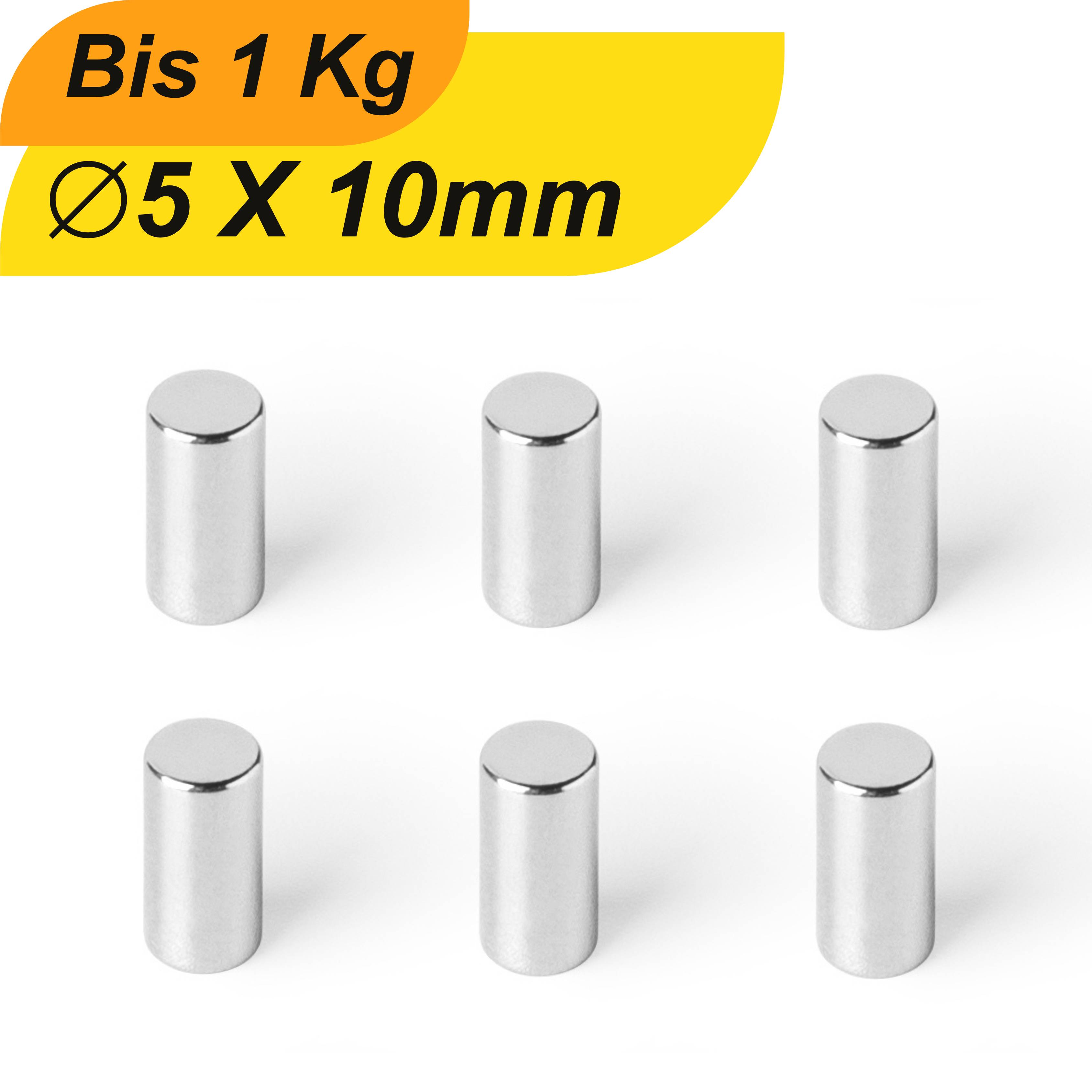 20 Stück Neodym Magnet 5mm x 10mm Supermagnete hohe Haftkraft Scheibenmagnet-0