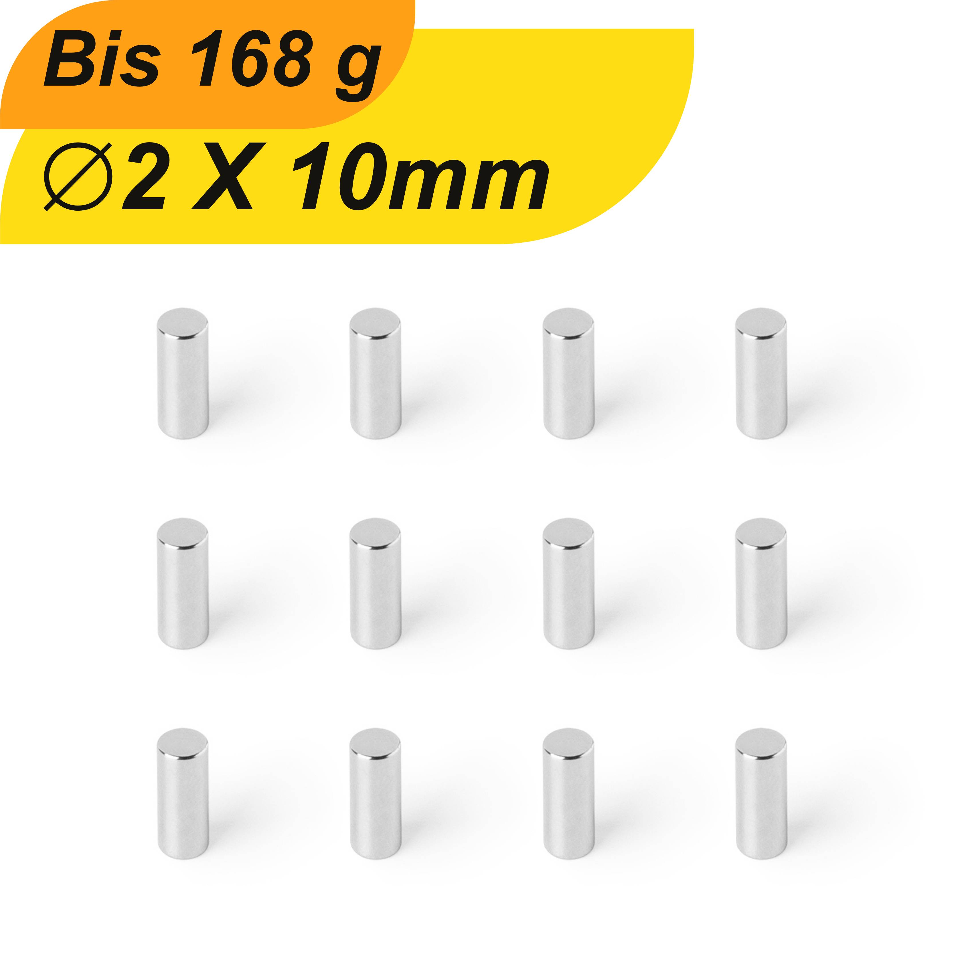10 Stück Neodym Magnet 2mm x 10mm Supermagnete hohe Haftkraft Scheibenmagnet-0
