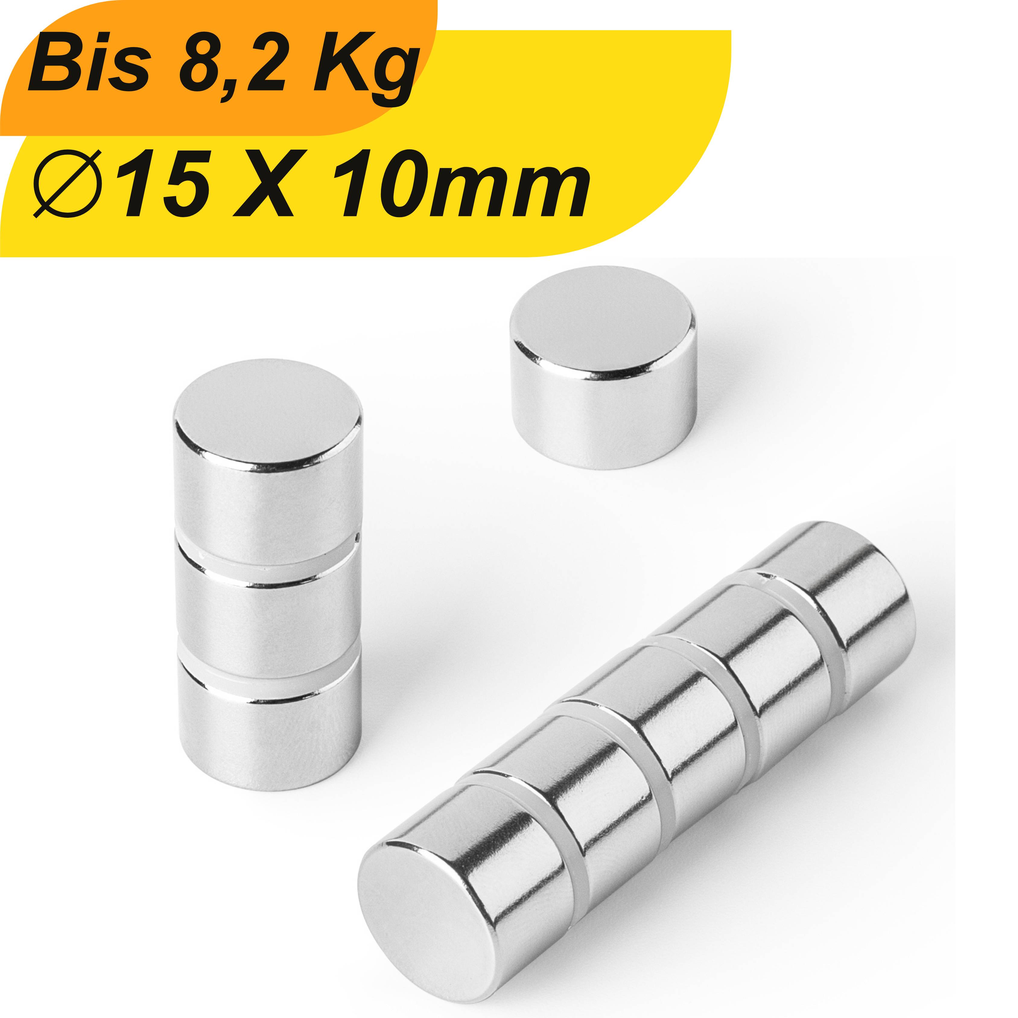 20 Stück Neodym Magnet 15mm x 10mm Supermagnete hohe Haftkraft Scheibenmagnet-0