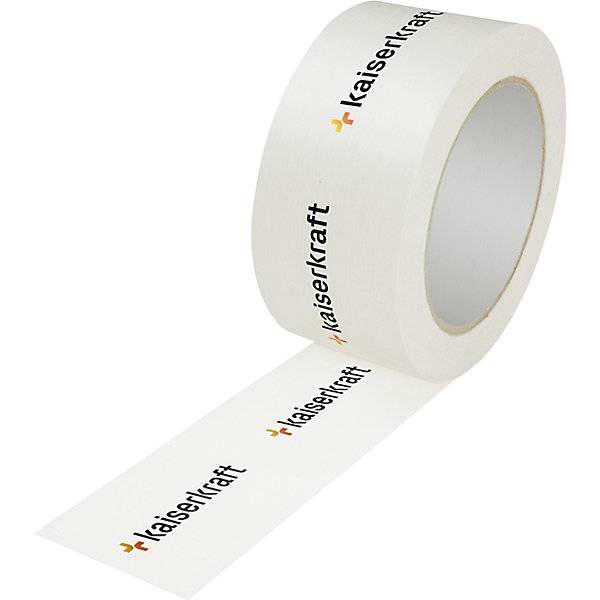 Papier-Packband gekreppt individuell bedruckt VE 36 Rollen Druck 3-farbig weiß. Diamant Klebeband GmbH-0