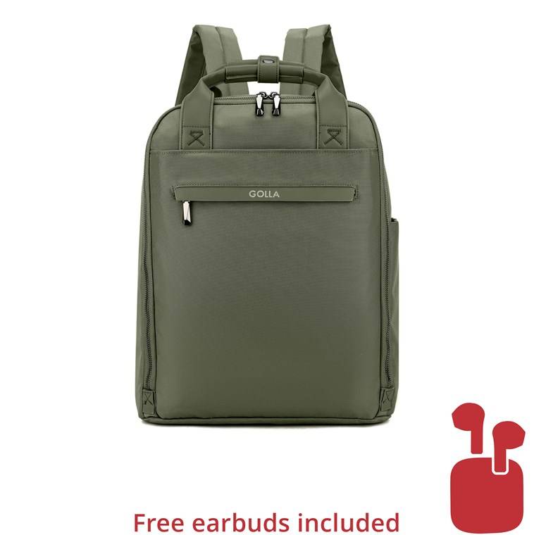 Golla 76437 Orion Laptop-Rucksack bis 15,6 Zoll (39,6 cm), wasserabweisend, Green, Notebook Tasche-0