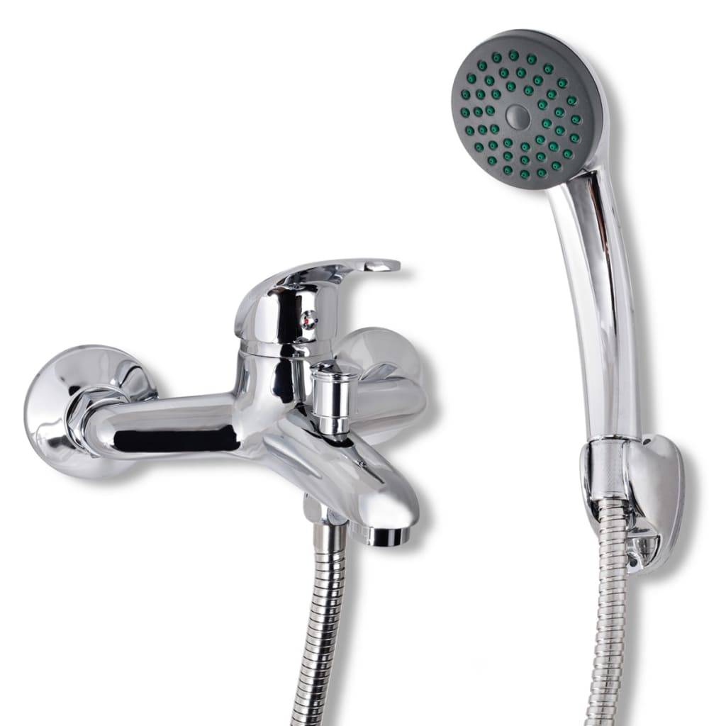 vidaXL Bad Dusche Mischbatterie Set Chrom-0