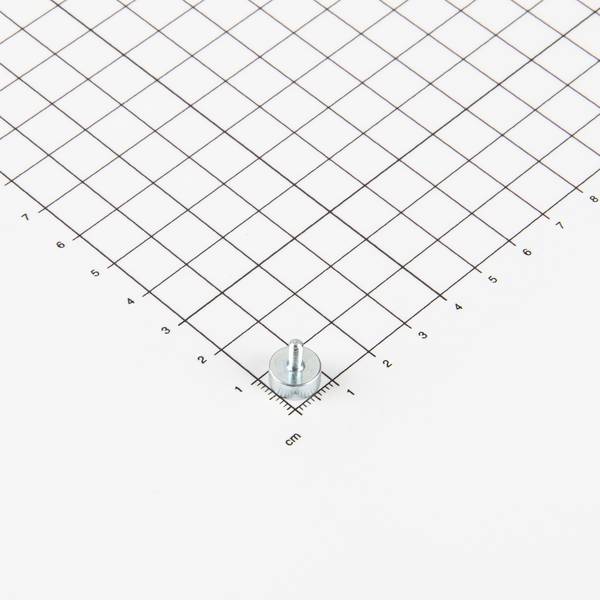 Magna-C Neodym Flachgreifer Ø10x4,5mm mit Gewindezapfen M3x7