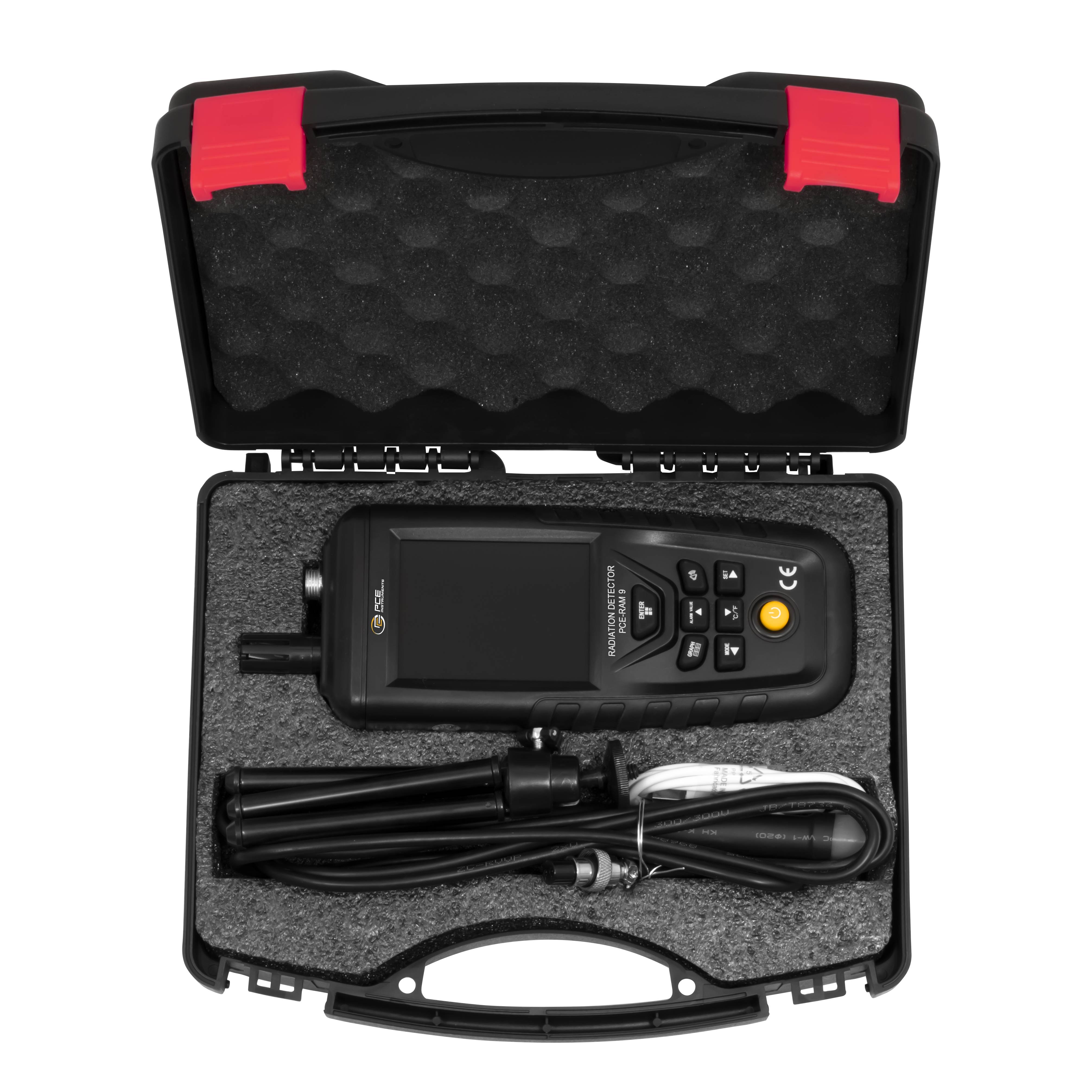 PCE Instruments PCE-RAM 9 Geiger-Müller-Zählrohr Strahlung: Gamma, Beta, Röntgen akustischer Warnton, optisches Signal, -6