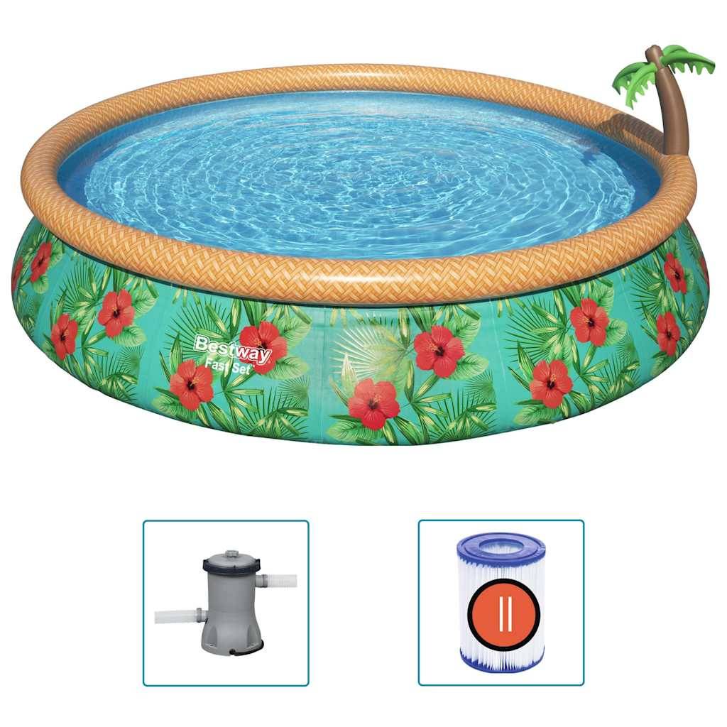 Bestway Fast Set Aufblasbares Pool-Set Paradise Palms 457x84 cm-1