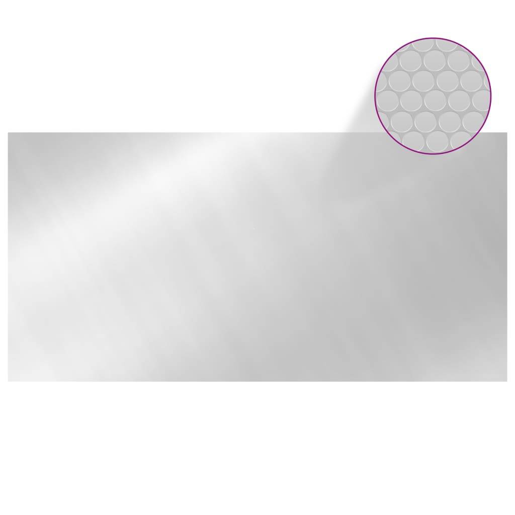 vidaXL Poolabdeckung Silbern 549x274 cm PE-4