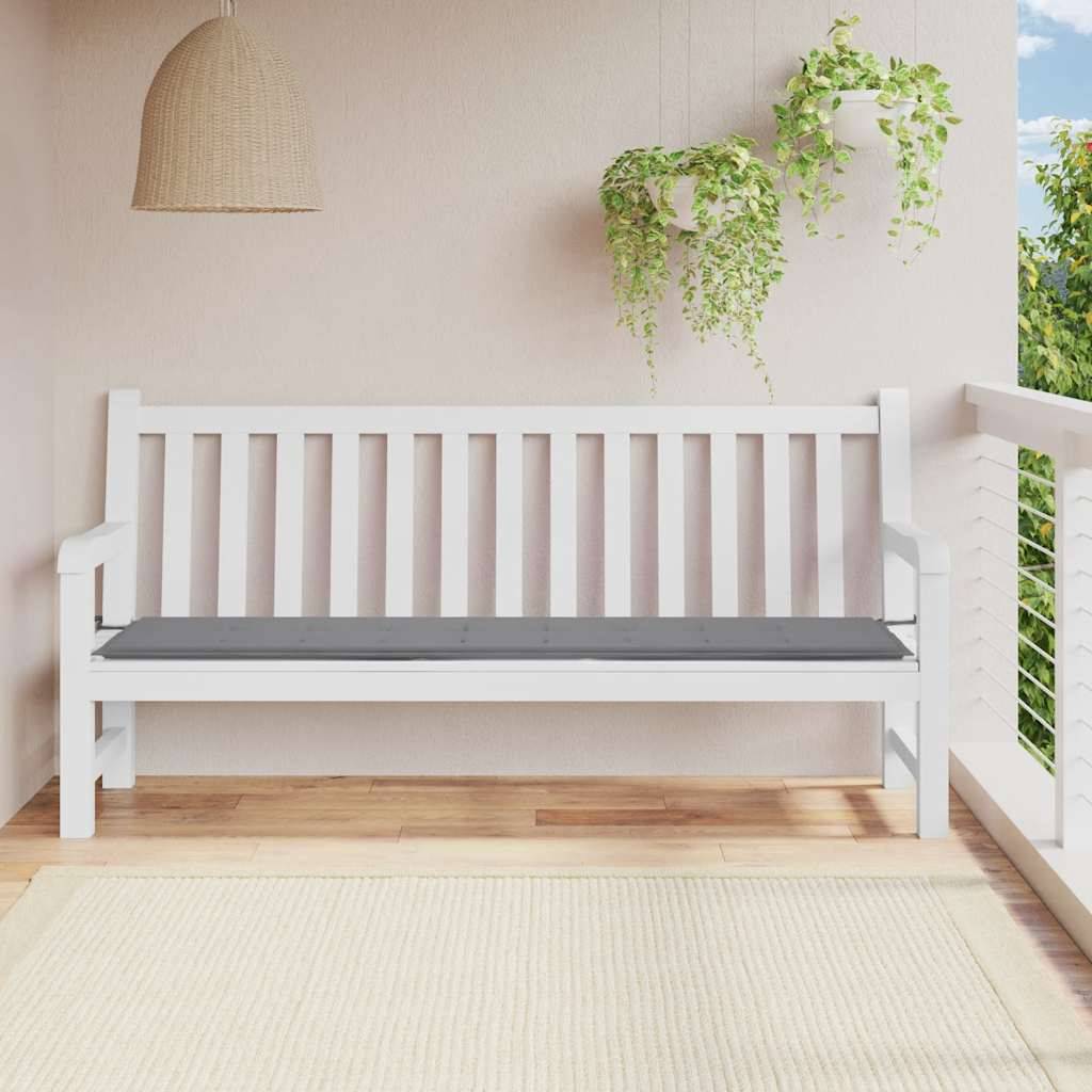 vidaXL Gartenbank-Auflage Grau 200x50x4 cm Oxford-Gewebe-4