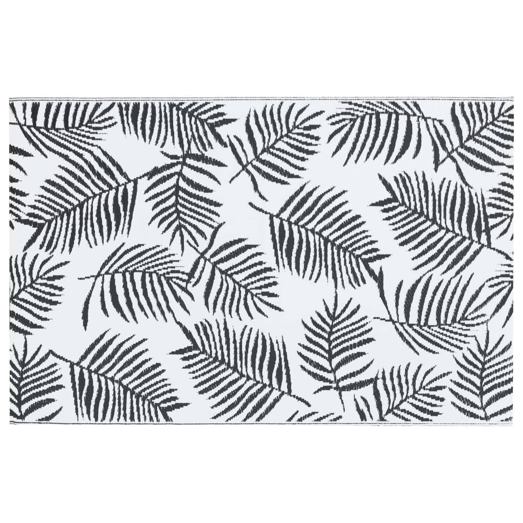 vidaXL Outdoor-Teppich ARAKIL Weiß und Schwarz 190x290 cm PP-4