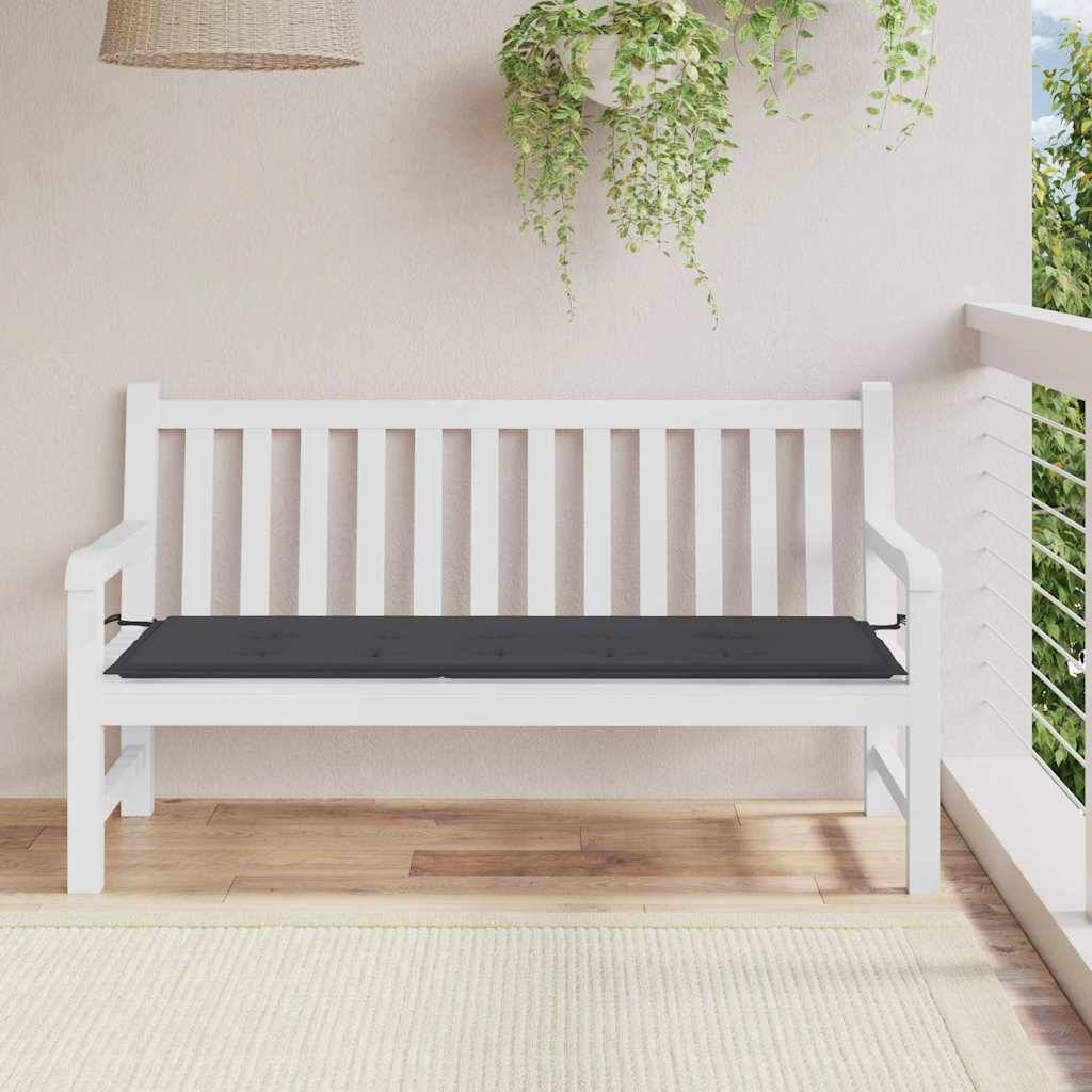 vidaXL Gartenbank-Auflage Schwarz 150x50x4 cm Oxford-Gewebe-4