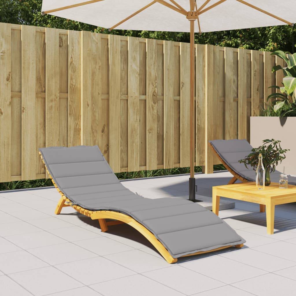 vidaXL Sonnenliegen-Auflage Grau 200x50x3 cm Oxford-Gewebe-3
