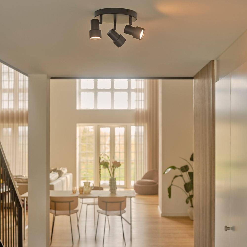 Nordlux Boston Deckenleuchte 3-rondel Metall Schwarz | Geeignet für 3x GU10-1