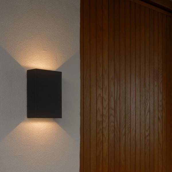Nordlux Fold 10 Wandleuchte Aluminium Schwarz - 8W 400lm - 830 Warmweiß | IP54