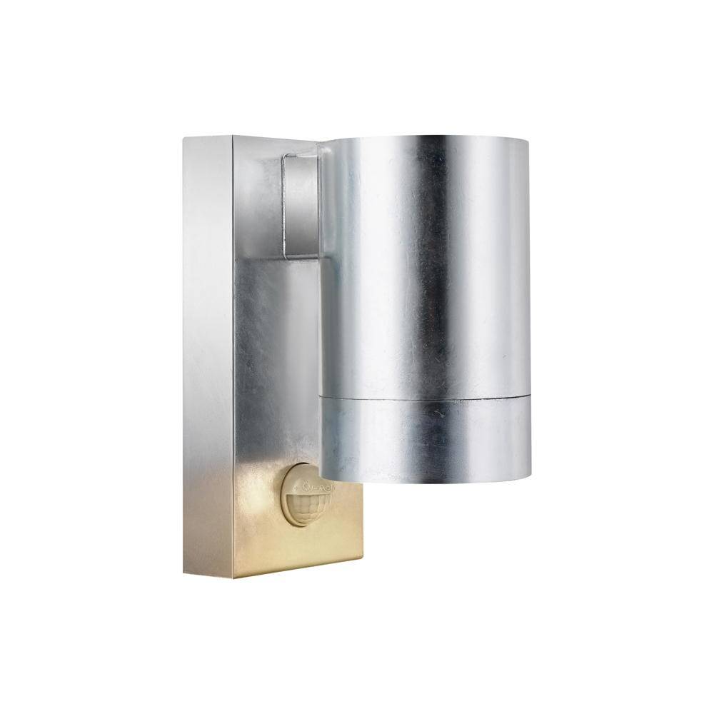 Nordlux Tin Wandleuchte Metall und Glas Grau | 76mm - IP54 - Geeignet für GU10 - Bewegungs- und L-2