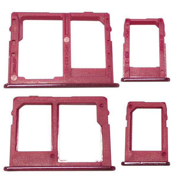 Simkarten Halter für Samsung Galaxy J6 Plus J610F 2018 Card Tray SD Rose Rot