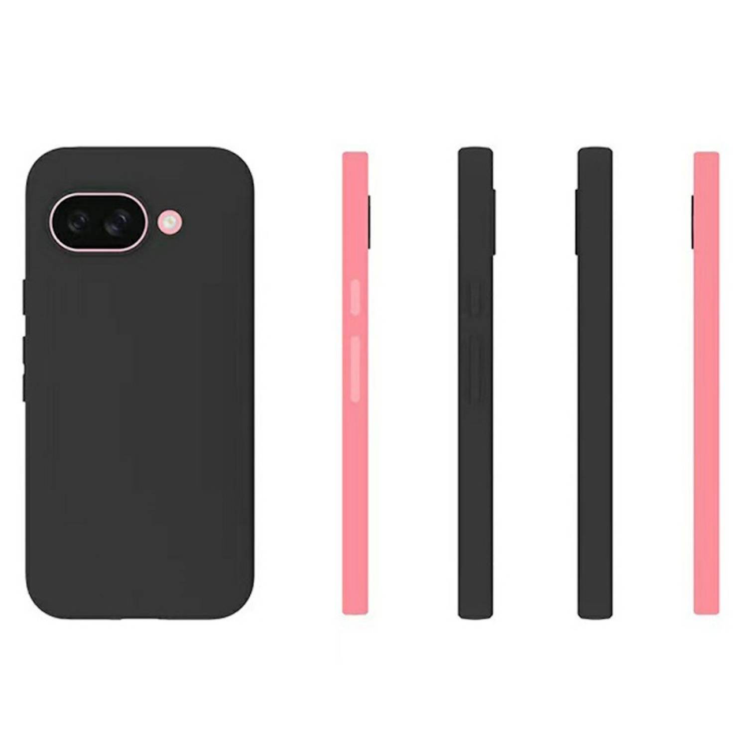 Für Google Pixel 9a Silikon TPU Schutz Hülle Cover Flexibel ultra dünn Schwarz-3