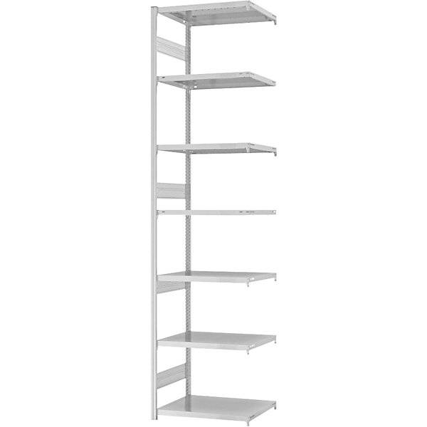 Schwerlast-Steckregal doppelseitig HxBxT 3000 x 750 x 500 mm grau Anbauregal. TAKKT Industrial & Packaging-0