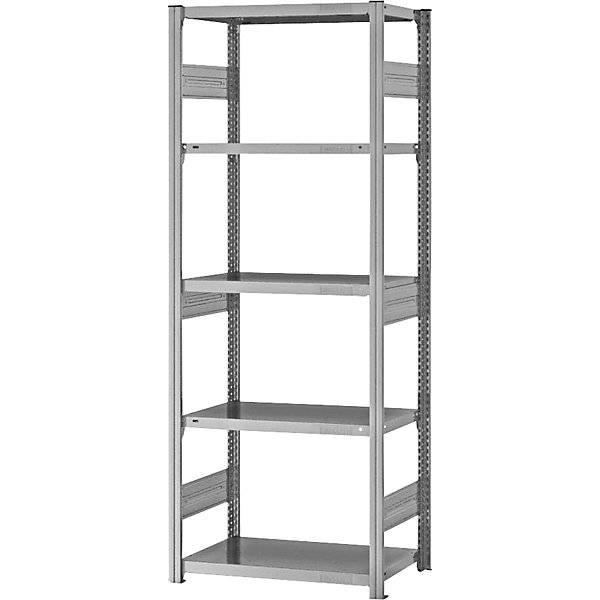 Schwerlast-Steckregal doppelseitig HxBxT 2000 x 750 x 400 mm verzinkt Grundregal. TAKKT Industrial & Packaging-0