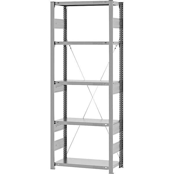 Schwerlast-Steckregal einseitig HxBxT 2000 x 750 x 300 mm verzinkt Grundregal. TAKKT Industrial & Packaging-0