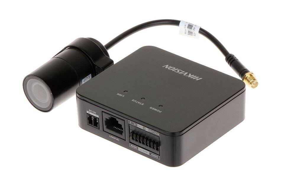 Hikvision DS-2CD6445G1-30(2.8mm)8m(O-STD) Netzwerk Kamera, Covert 4MP, PoE, WDR, H.265, 2,8mm, Rohr, 8m Kabel-0