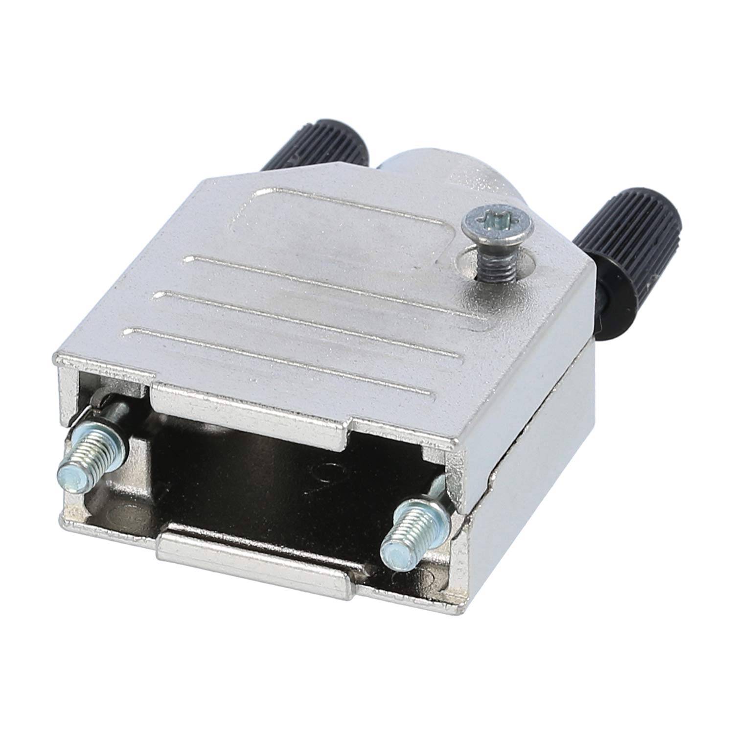 D-Sub Metallgehäuse passend für D-Sub Einsatz 9-polig, 15-polig (HD) gerade, Klemmbereich 4,0mm - 11,7mm - 1 Stück-0