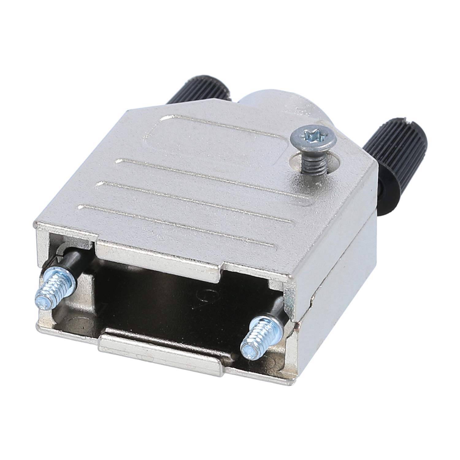 D-Sub Metallgehäuse passend für D-Sub Einsatz 9-polig, 15-polig (HD) gerade, Klemmbereich 4,0mm - 11,7mm - 1 Stück-0