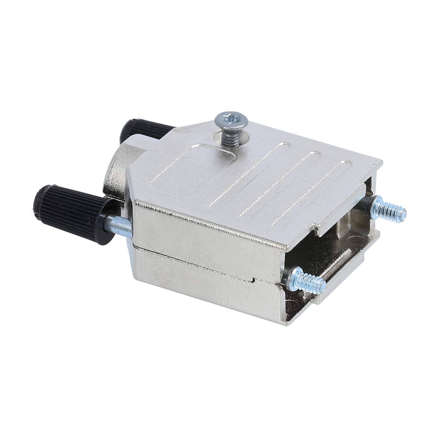 D-Sub Metallgehäuse passend für D-Sub Einsatz 9-polig, 15-polig (HD) gerade, Klemmbereich 4,0mm - 11,7mm - 1 Stück-4