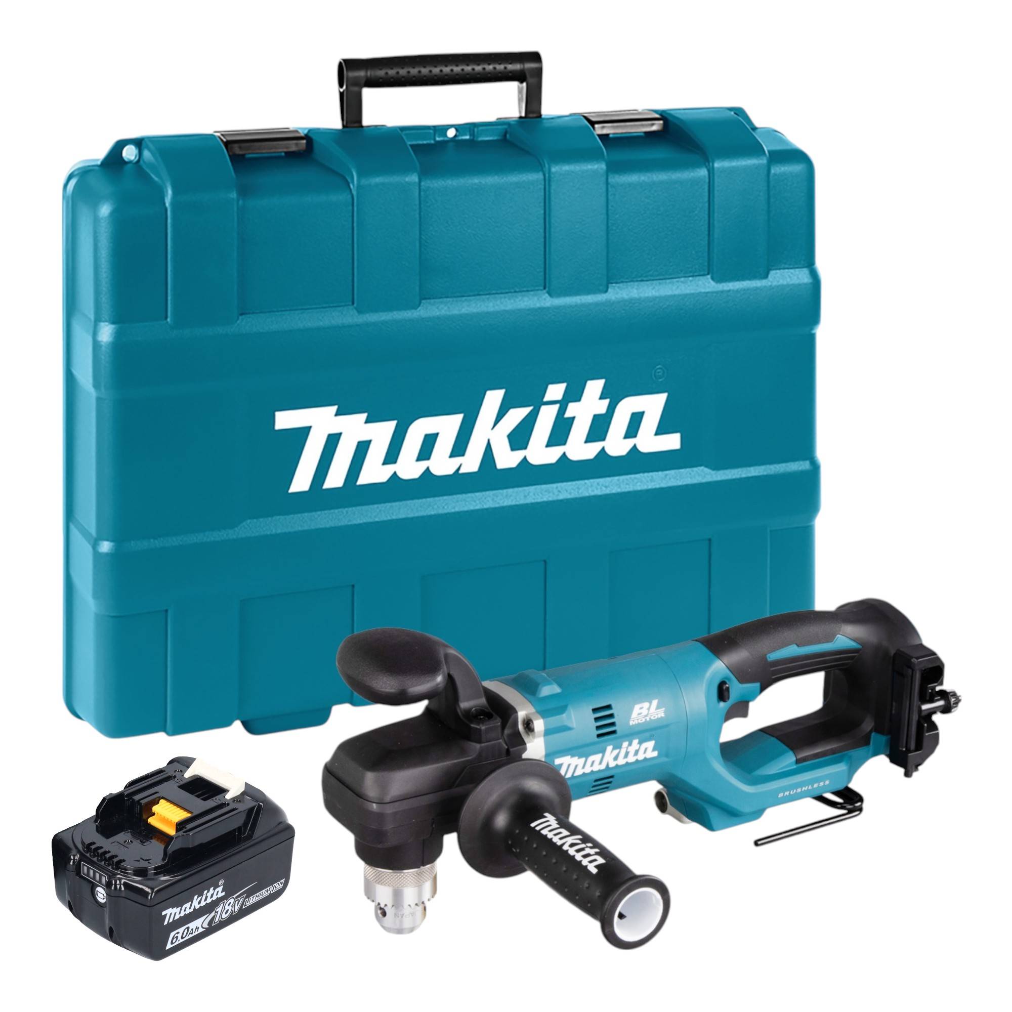 Makita DDA 450 G1K Akku Winkelbohrmaschine 18 V 70 Nm Brushless + 1x Akku 6,0 Ah + Koffer - ohne Ladegerät-0