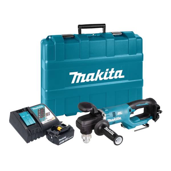 Makita DDA 450 RG1K Akku Winkelbohrmaschine 18 V 70 Nm Brushless + 1x Akku 6,0 Ah + Ladegerät + Koffer
