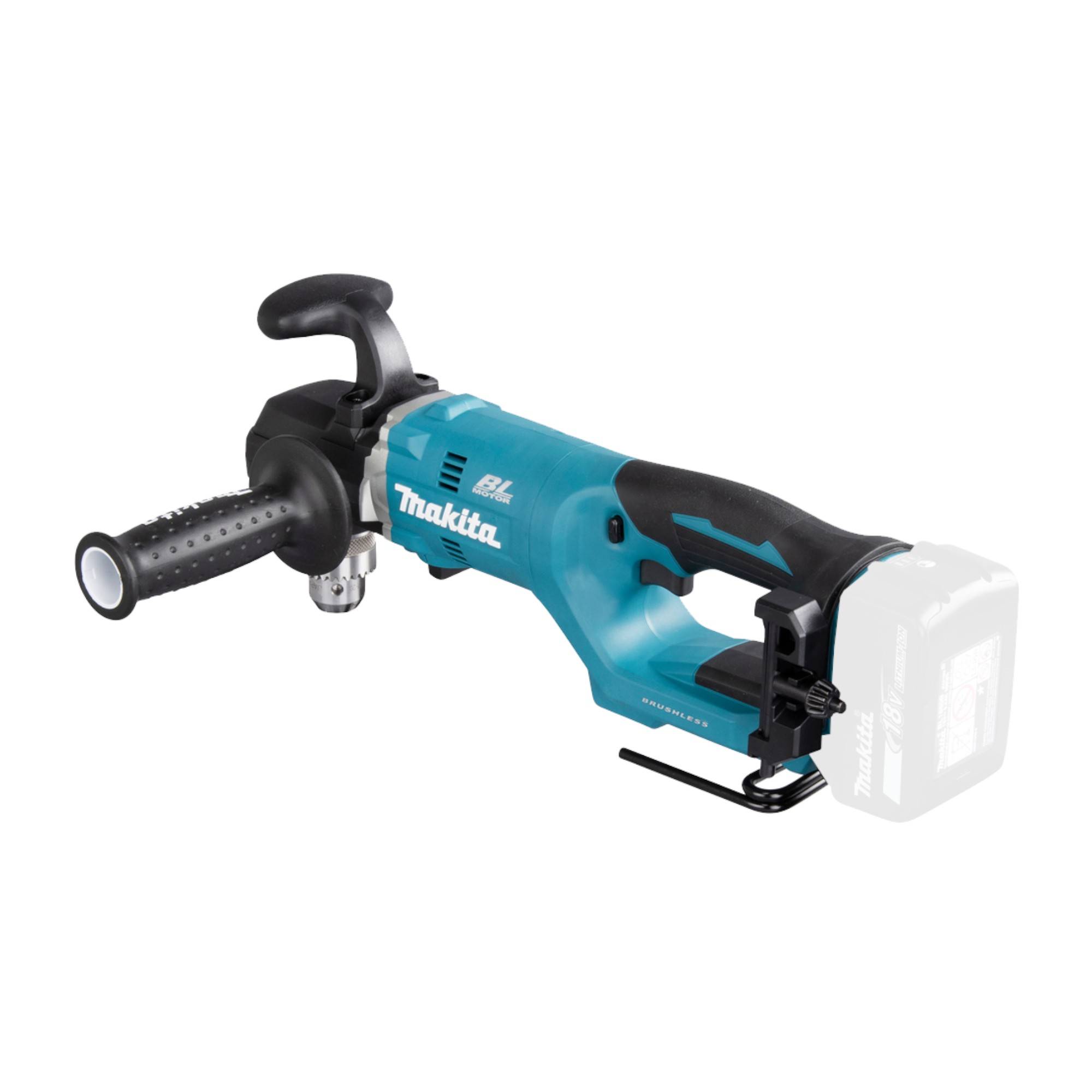 Makita DDA 450 RTK Akku Winkelbohrmaschine 18 V 70 Nm Brushless + 2x Akku 5,0 Ah + Ladegerät + Koffer-3