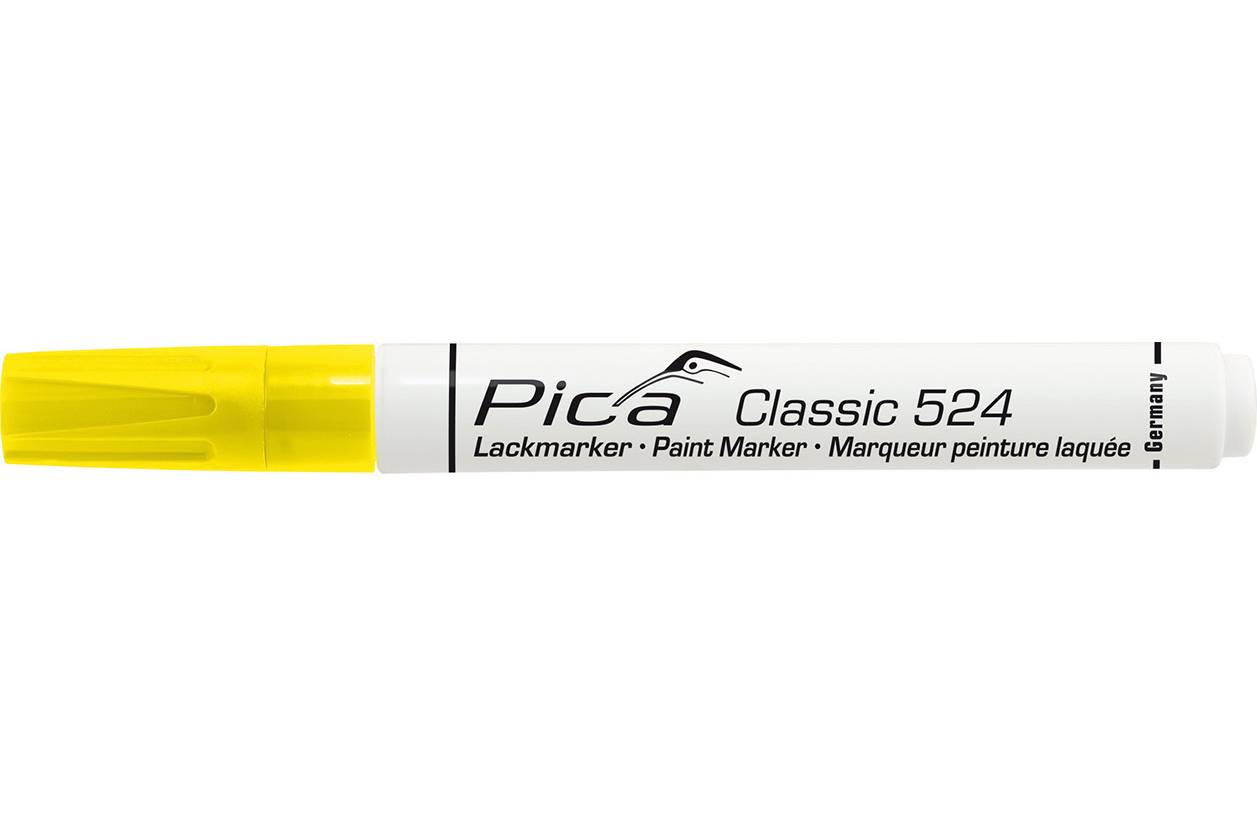 Pica Lackmarker 2-4mm mit Rundspitze Gelb-1