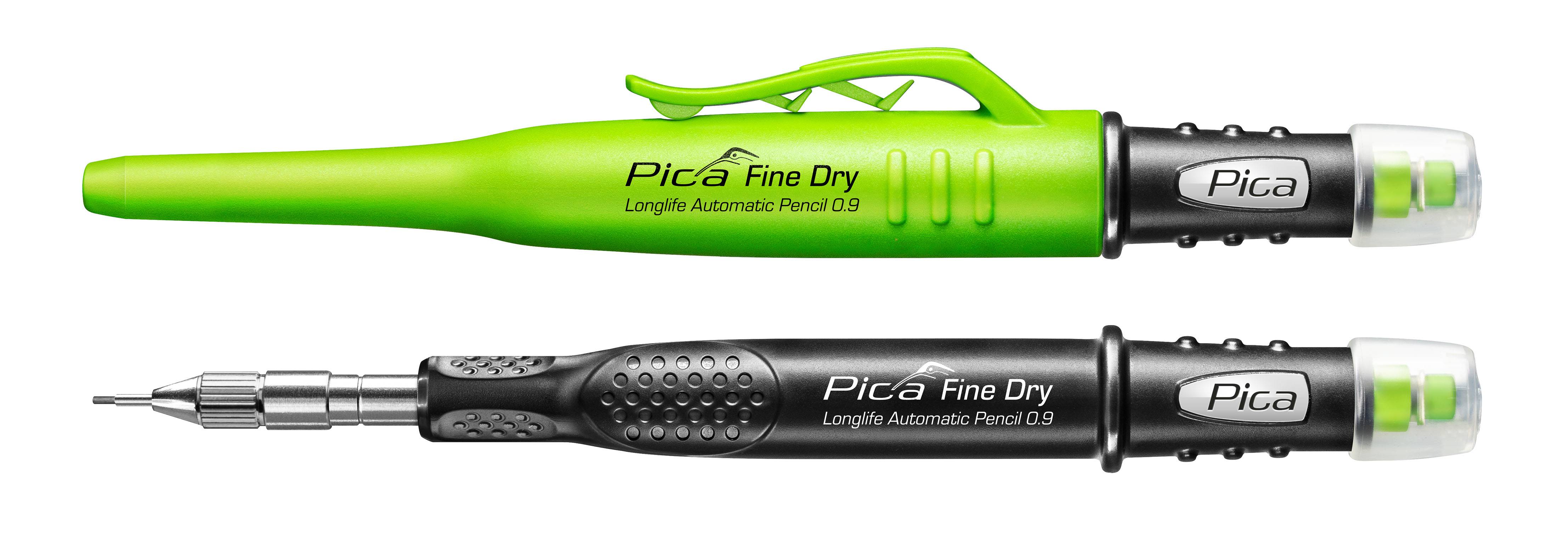 PICA - Fine Dry 7070 Tieflochmarker-Bleistift Set schwarz HB 1-1