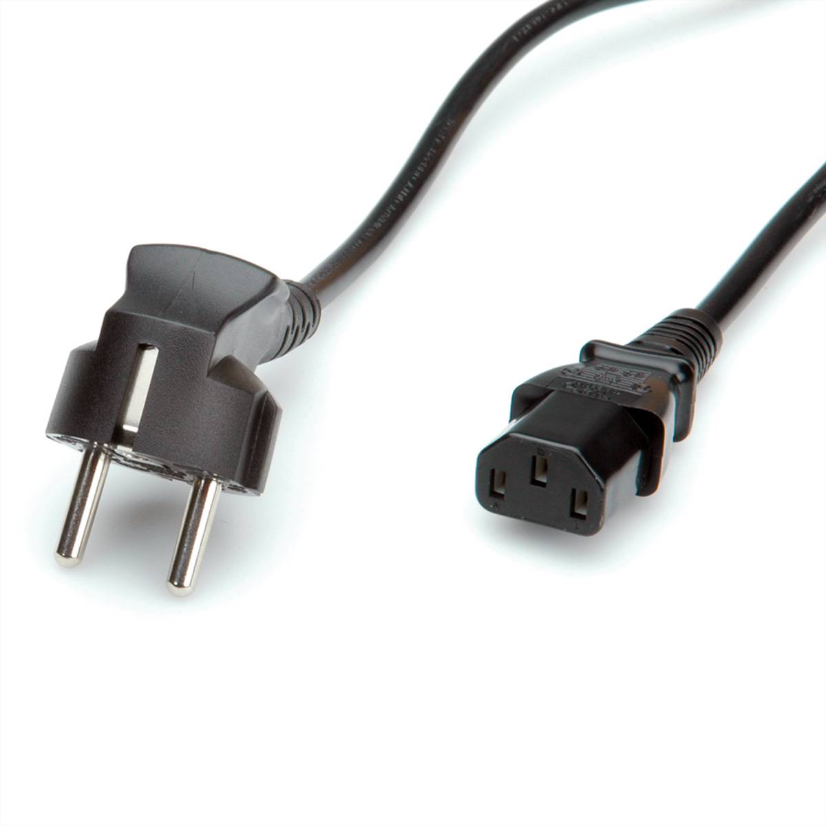 ROLINE Netzkabel, gerade IEC-Buchse, schwarz, 5 m-1