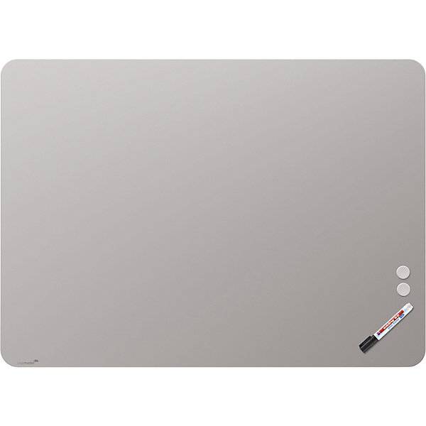 Mattes Glasboard runde Ecken Sicherheitsglas BxH 1200 x 900 mm warmgrau. Legamaster GmbH 83359549