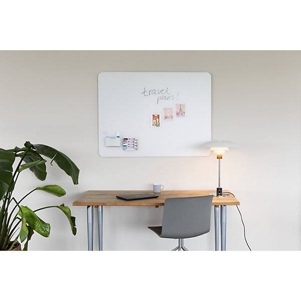 Mattes Glasboard runde Ecken Sicherheitsglas BxH 1200 x 900 mm warmgrau. Legamaster GmbH 83359549-3