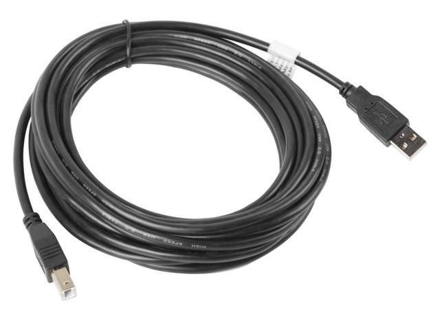 LANBERG USB-A(M)->USB-B(M) 2.0 Kabel 5m schwarz Multimedia-Technik USB-Kabel - USB & Thunderbolt-1