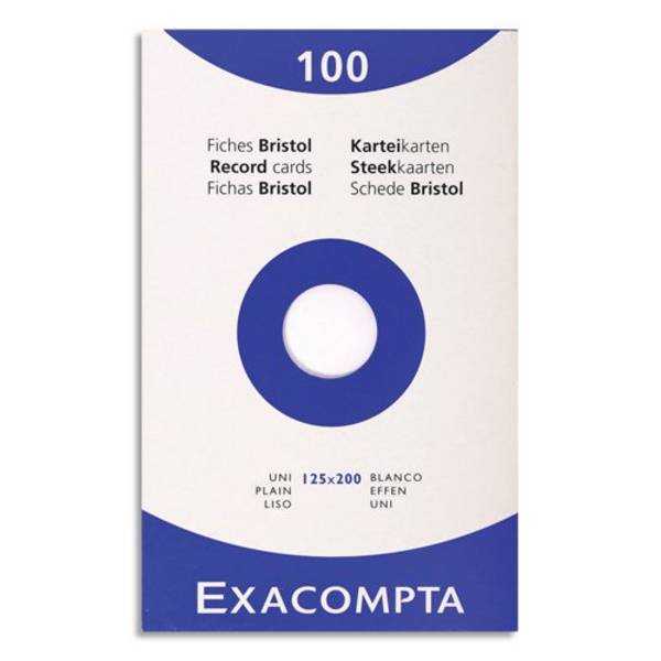 EXACOMPTA Karteikarten, 125 x 200 mm, blanko, weiß
