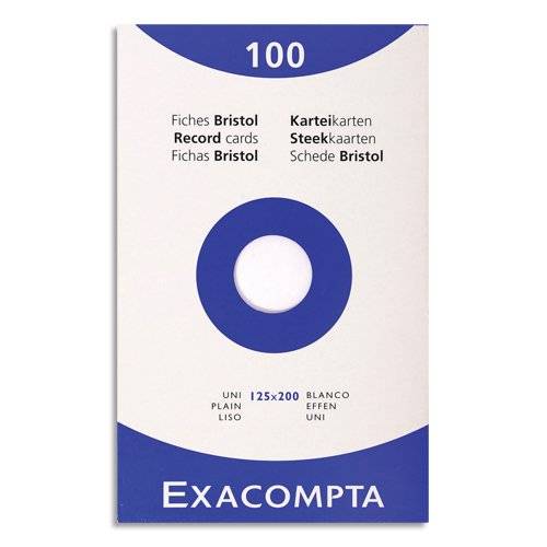 EXACOMPTA Karteikarten, 125 x 200 mm, blanko, weiß-0