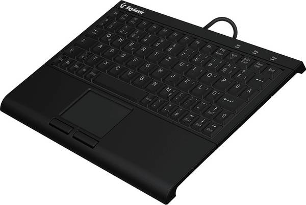 KeySonic KSK-3211ELU DE Super-Mini Touchpad schwarz - Tastatur - QWERTZ