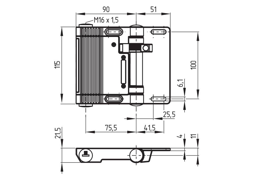 Schmersal TESF/S/CC/U Sicherheitsschalter für drehbare Schutzeinrichtungen , P/N: 101182709-2