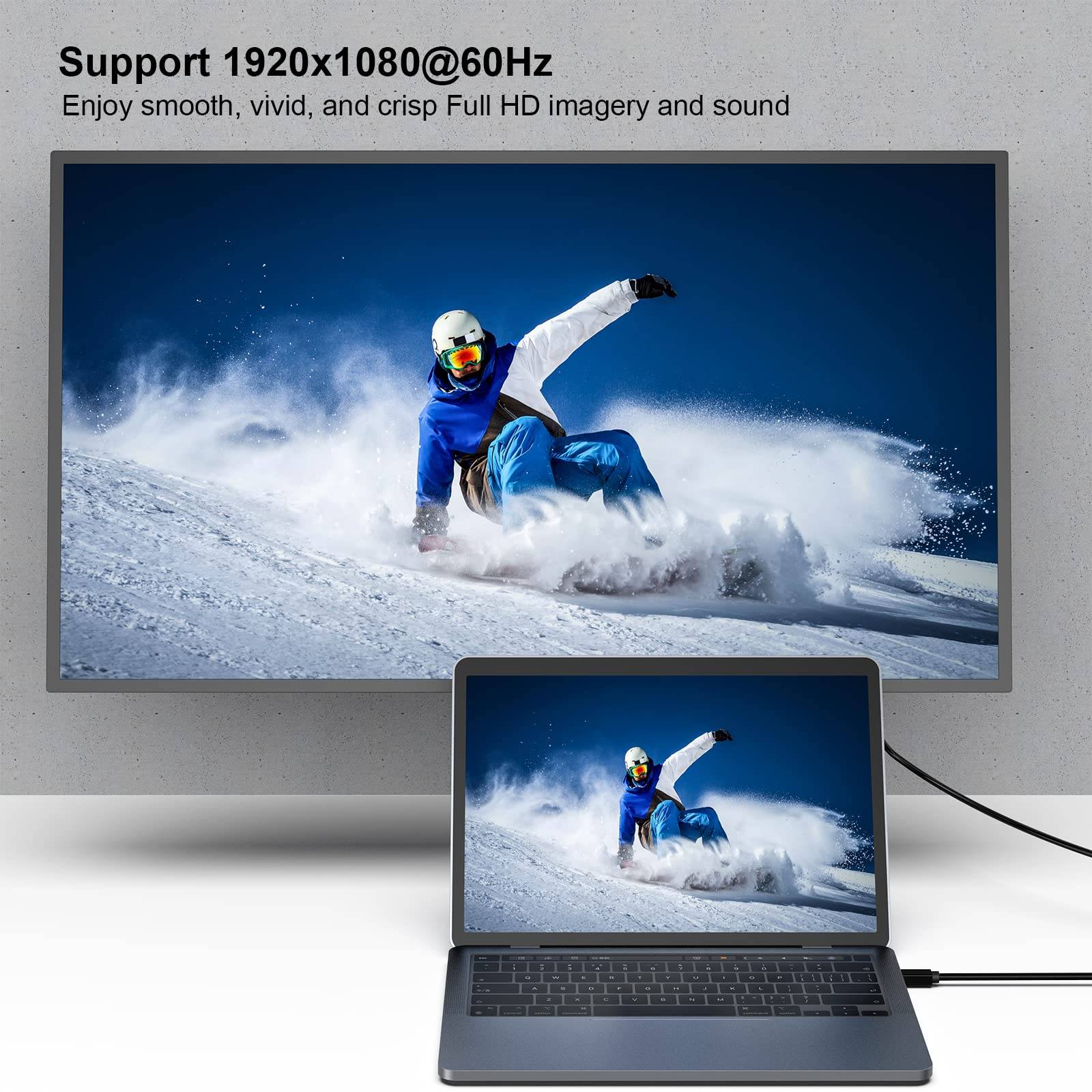 BENFEI Mini Displayport auf HDMI Kabel 1,8m, Vergoldet Thunderbolt auf HDMI Kabel-2