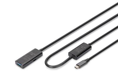 DIGITUS Aktives USB 3.2 Gen1 5G Verlängerungskabel, USB-C - USB-A, 10m-0