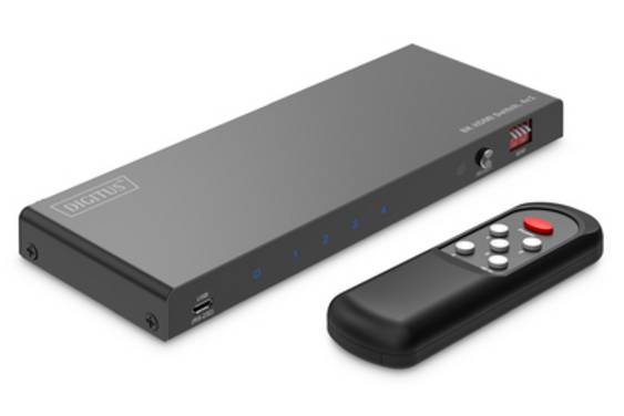DIGITUS HDMI Switch 4x1 8K/60Hz Multimedia-Technik Verteiler