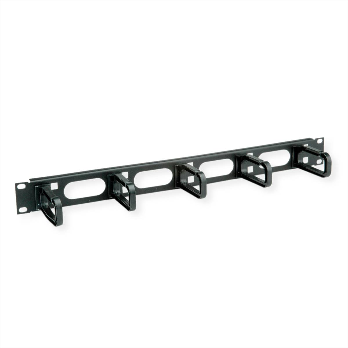 CONTEG 19"-Kabelführung 1 HE mit 5 Kabelösen 40 x 80 mm-0