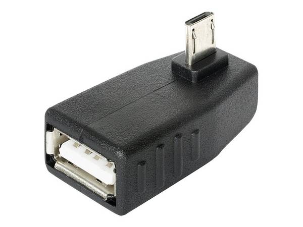 Delock USB-Adapter - USB (W) bis Micro-USB Typ B (M) - USB 2.0 OTG - 90° Stecker