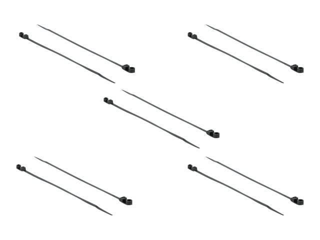 Delock Cable Tie with Fastening Eyelet - Kabelbinder - 30 cm - Schwarz (Packung-0