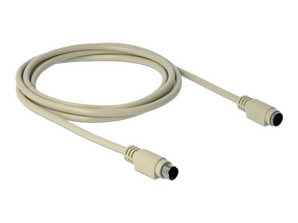 Delock Tastatur-/Mausverlängerungskabel - PS/2 (M) - zu PS/2 (W) - 1.8 m - beige