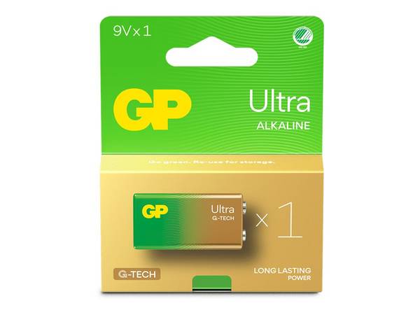 GOLD PEAK INDUSTRIES - Ultra ALKALINE 9V Battery. 1-Pack - Batterie - 9V-Block
