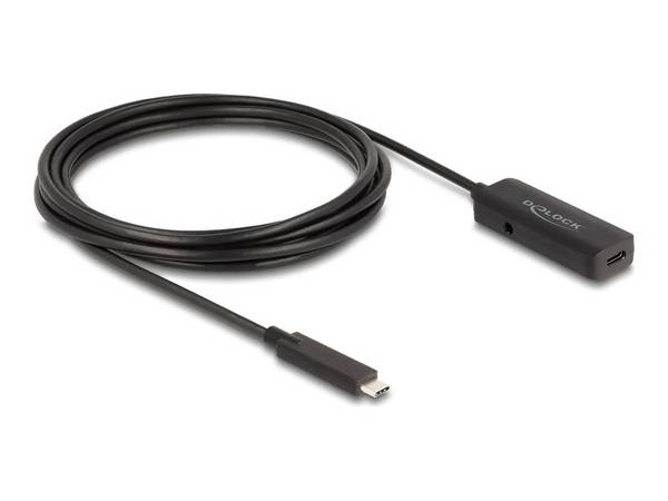 Delock Aktives USB 10 Gbps Verlängerungskabel USB-C 3 m - Digital/Daten - Strom/Netzteil