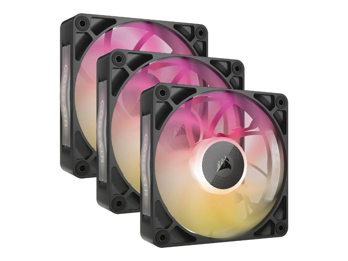 Corsair iCUE Link RX120 MAX RGB Starter Kit - Gehäuselüfter - 120 mm - Schwarz (Packung mit 3)-0