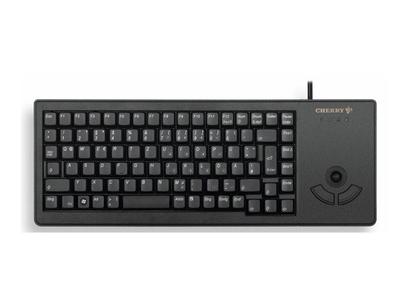 CHERRY G84-5400 USB Tastatur Schweiz, QWERTZ Schwarz Integrierter Trackball, USB-Anschluss, Maustasten-1